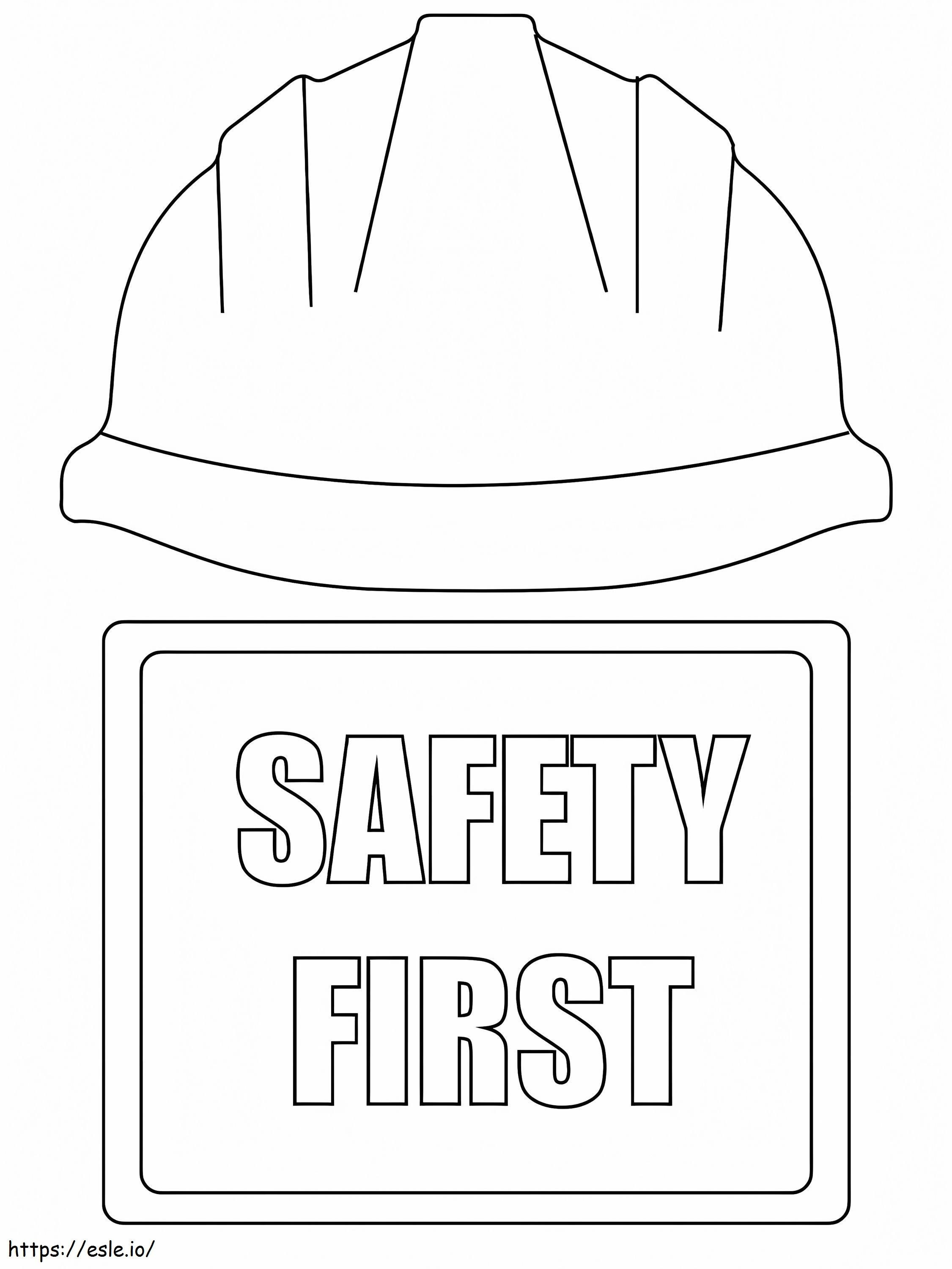 Safety First coloring page
