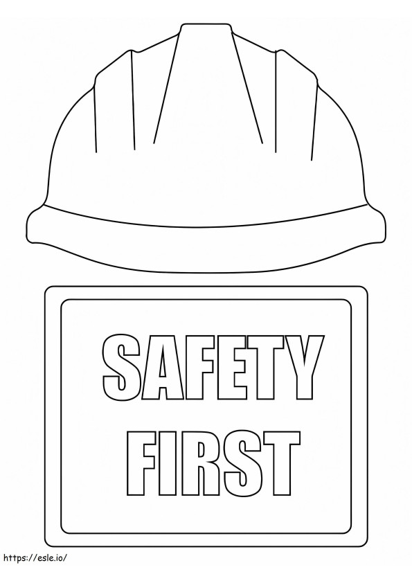 Safety First coloring page