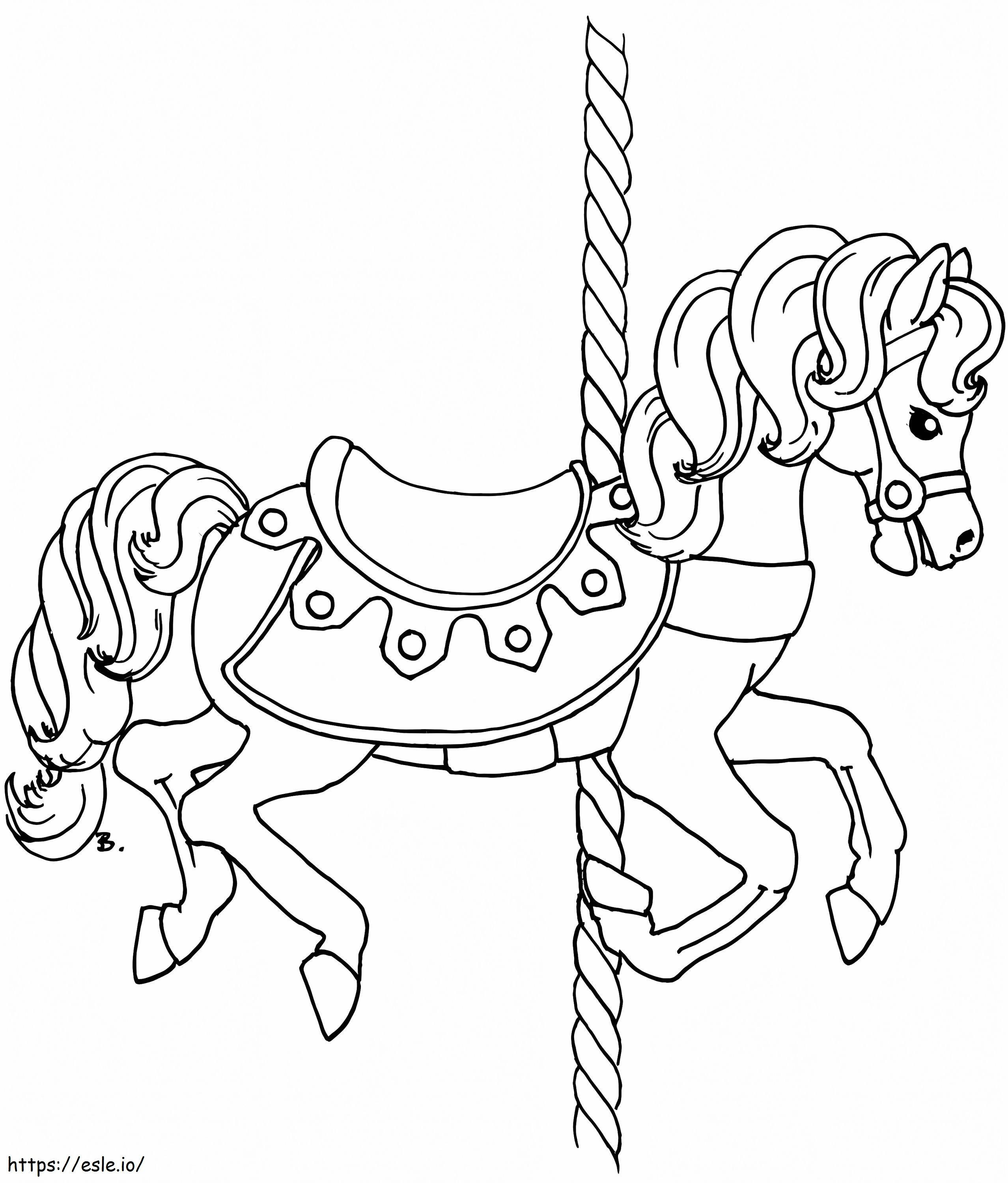 Cute Carousel Horse coloring page