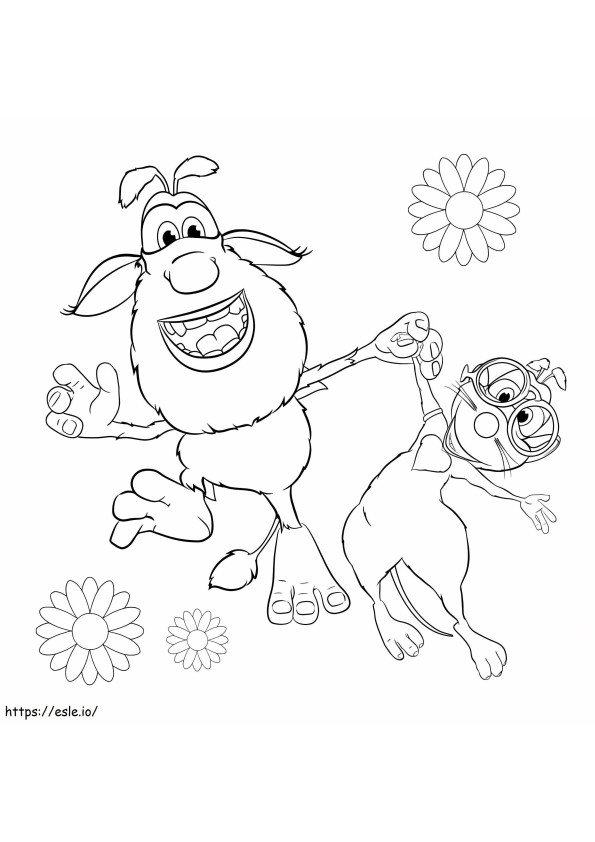Booba And Best Friend coloring page