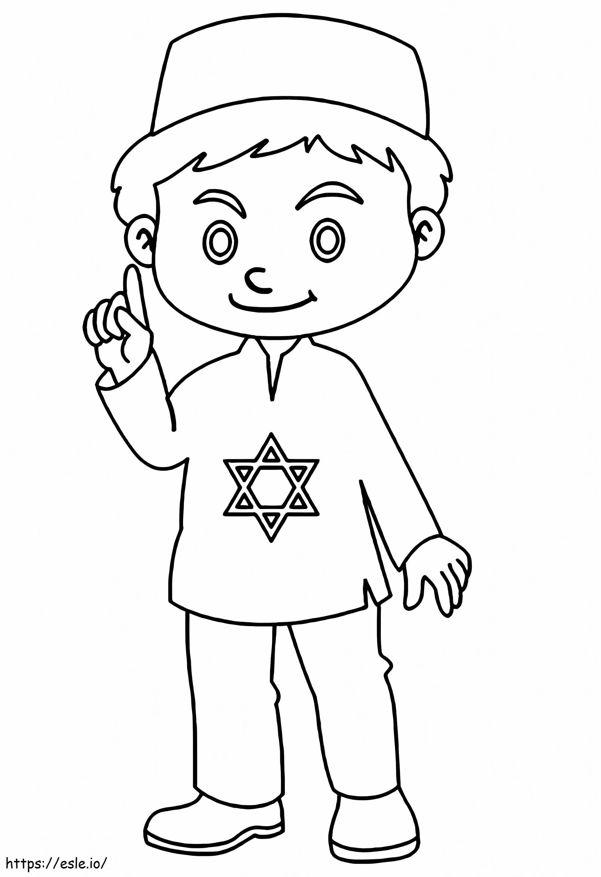 Israeli Boy coloring page