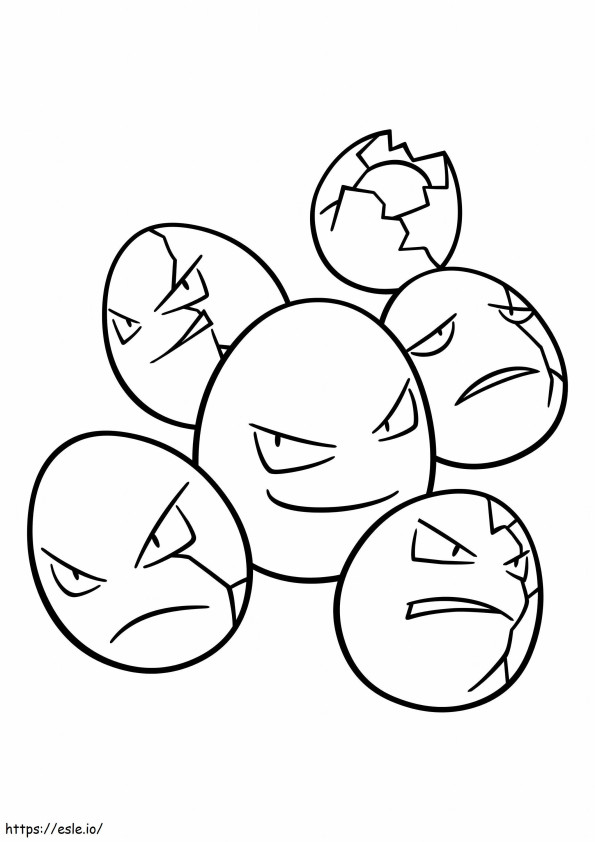 Exeggcute En Pokemon Scaled coloring page