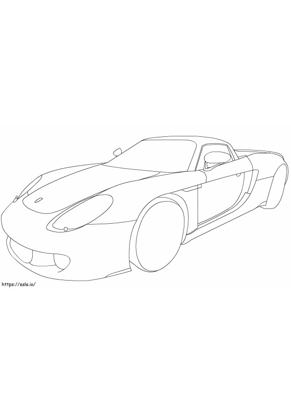 Coloriage Porsche Carrera GT à imprimer dessin