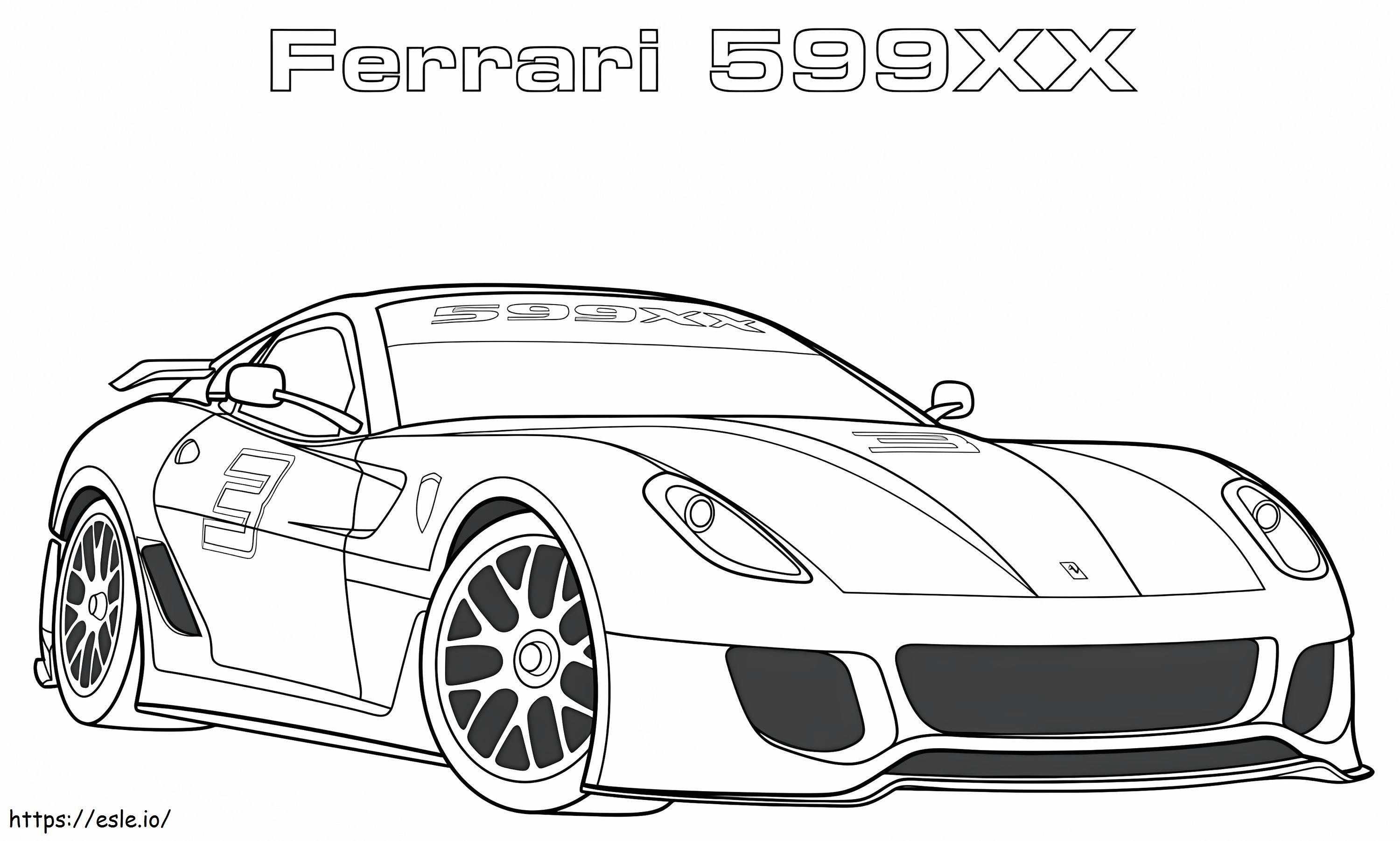  Ferrari 599Xx A4 para colorir