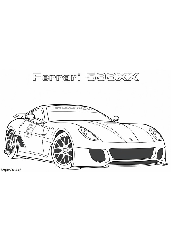  Ferrari 599Xx A4 kolorowanka