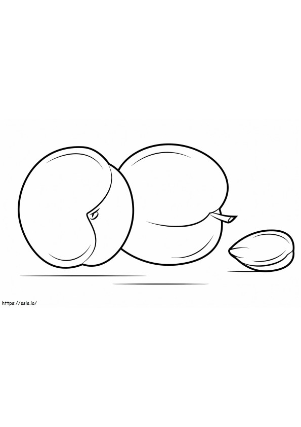Apricots A4 coloring page