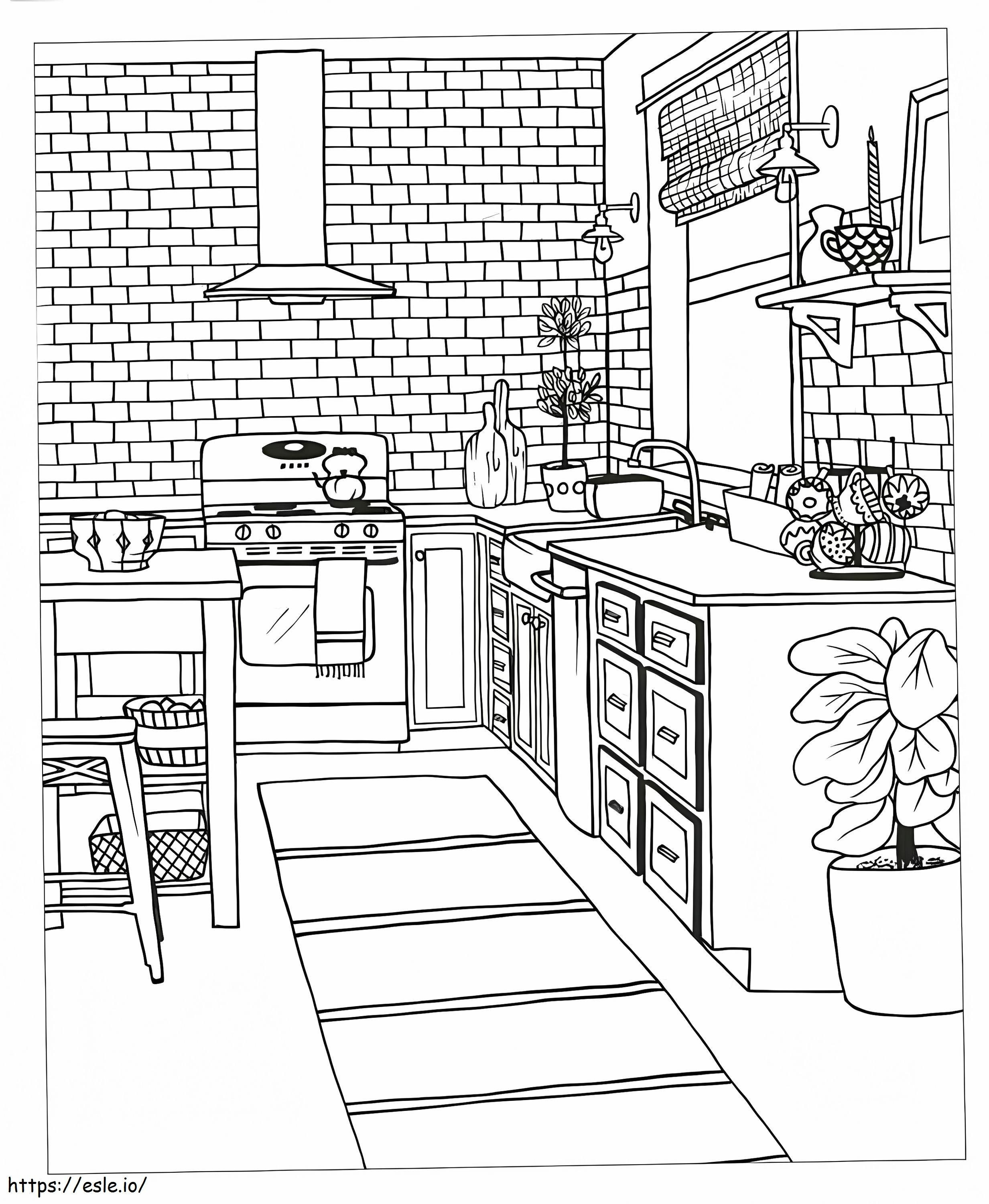 Amazing Kitchen coloring page