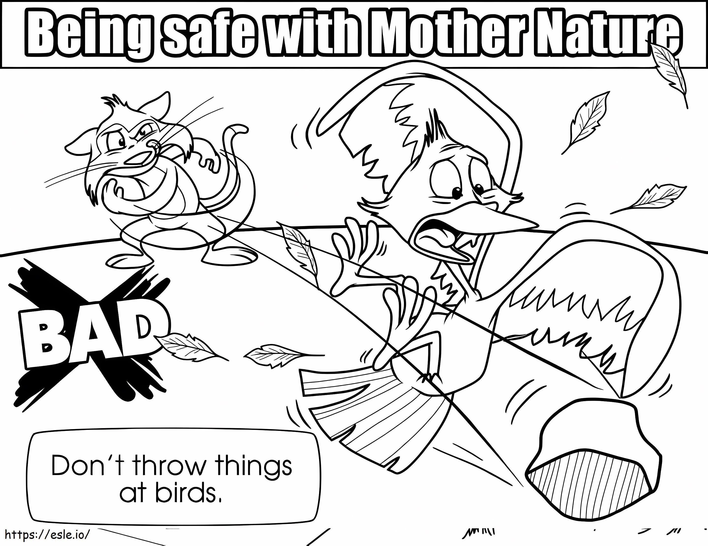 Bird Safety coloring page