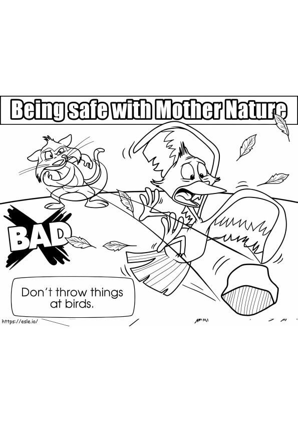 Bird Safety coloring page
