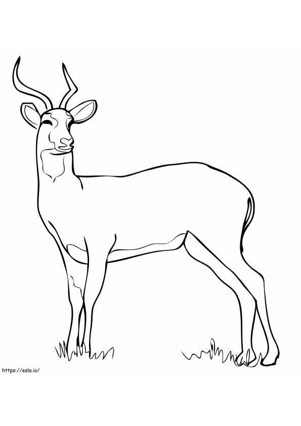 Uganda Kob Antelope coloring page