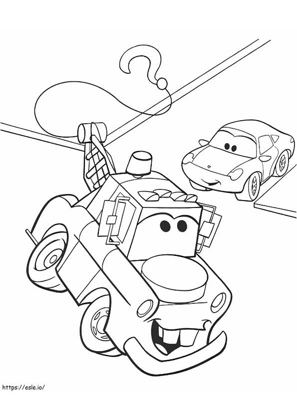 Mcqueen With A Hook coloring page
