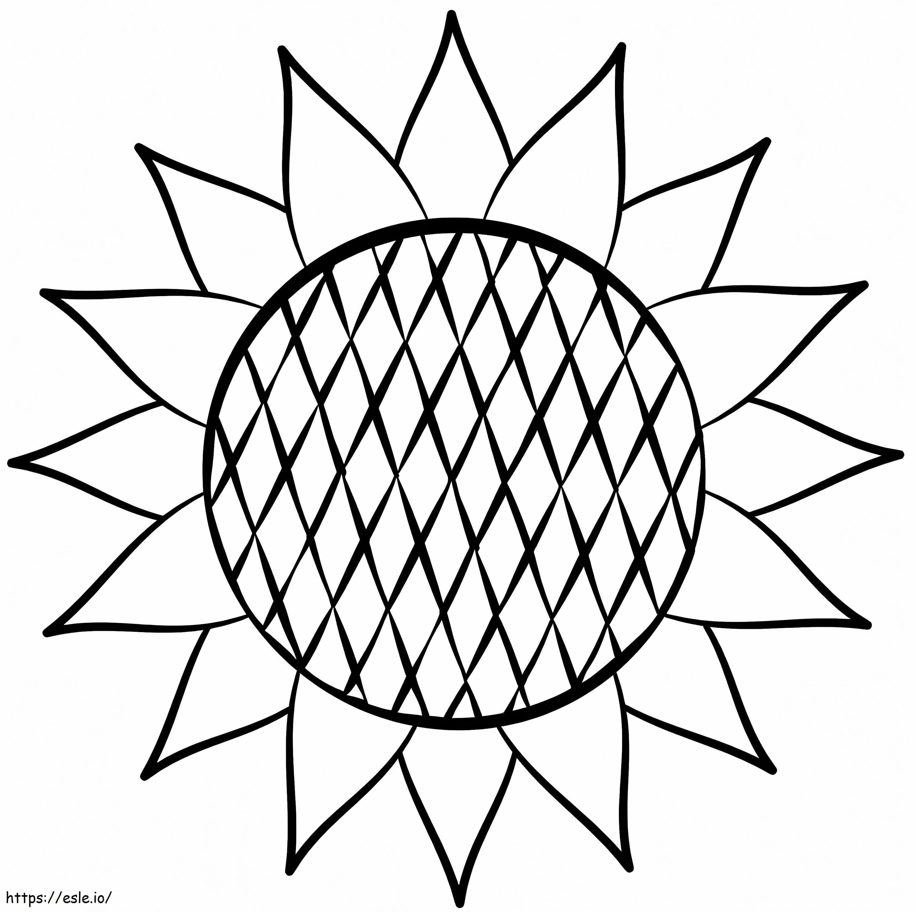 Einfache Sonnenblume ausmalbilder