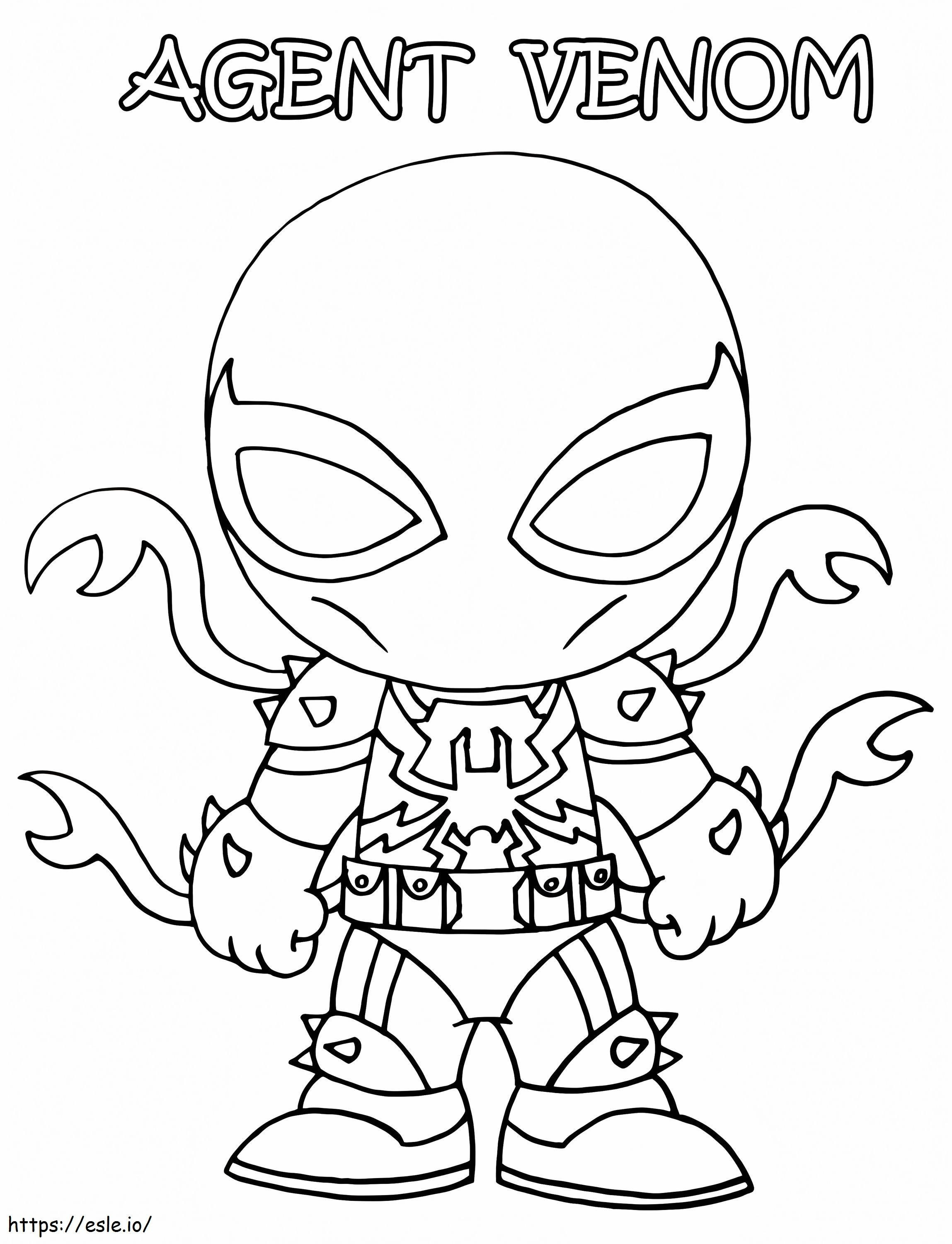 Chibi Agent Venom coloring page