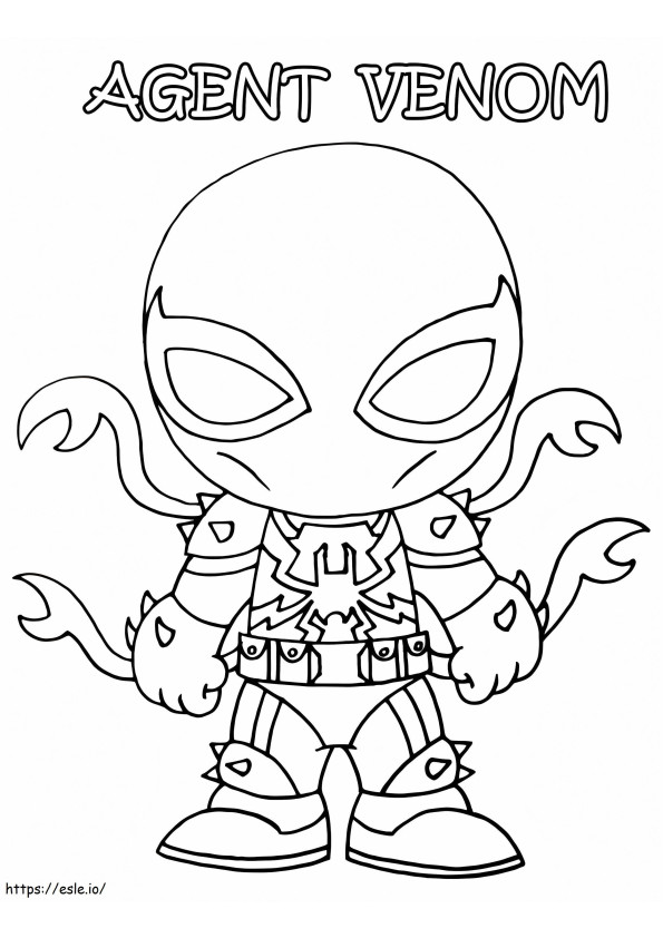 Chibi-agent Venom kleurplaat