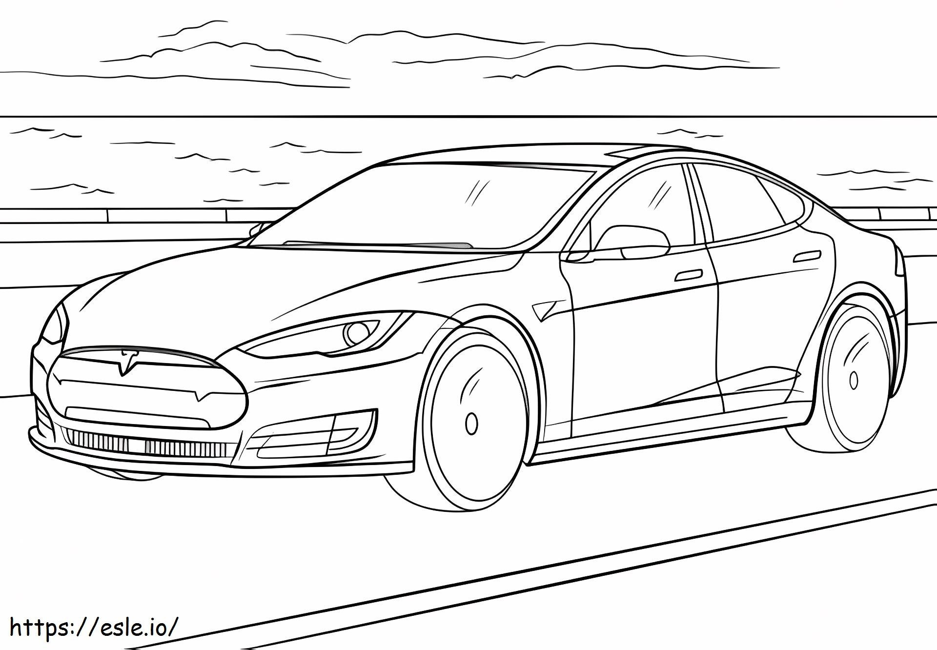 Tesla Model S coloring page