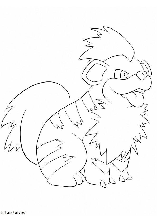 Cute Growlithe coloring page