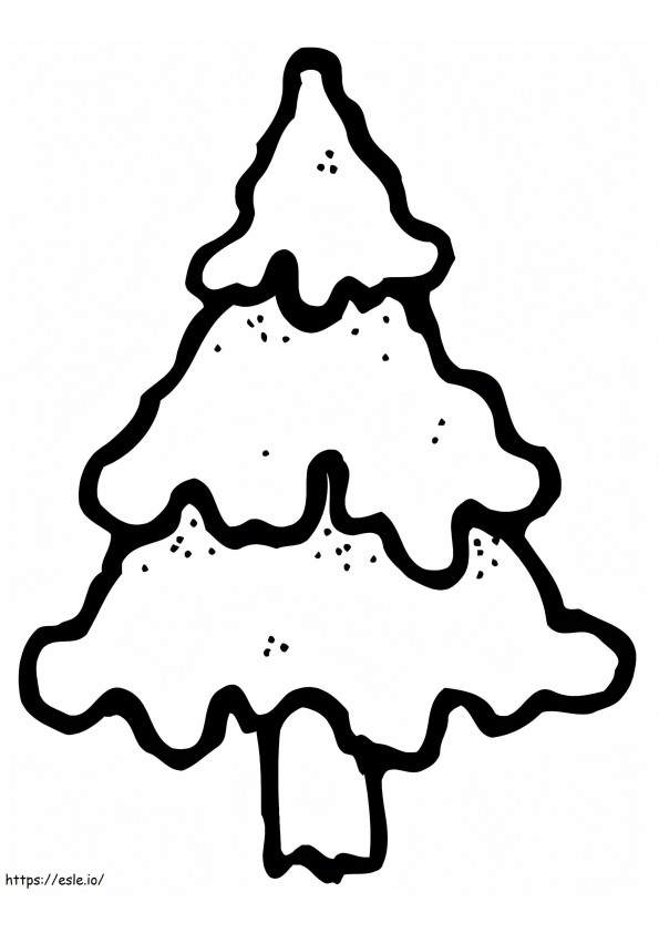 Simple Christmas Tree 1 coloring page
