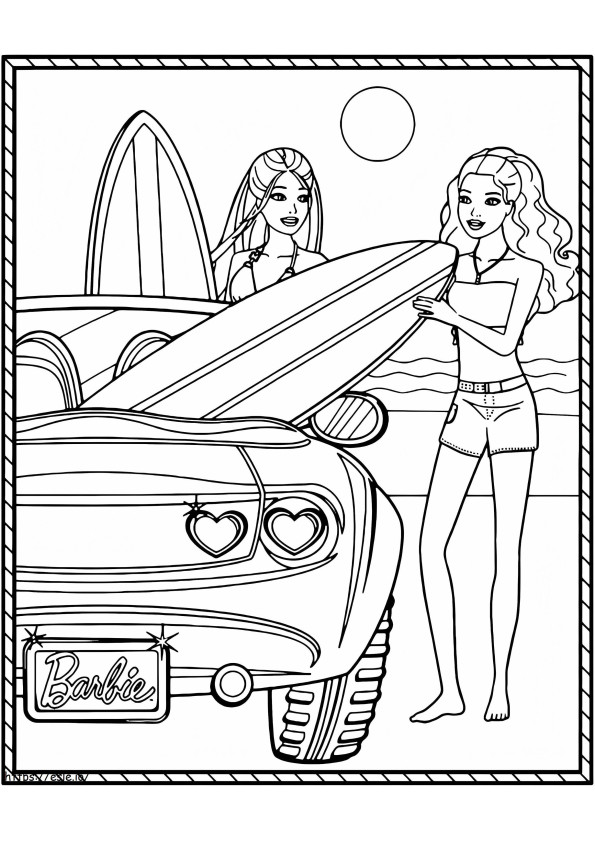 Barbie On Summer coloring page