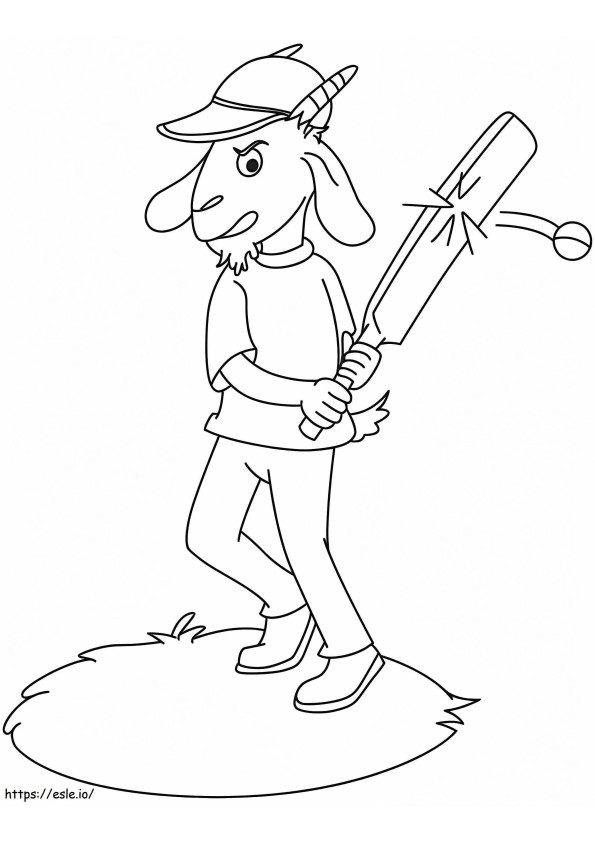 Goat Playing Cricket