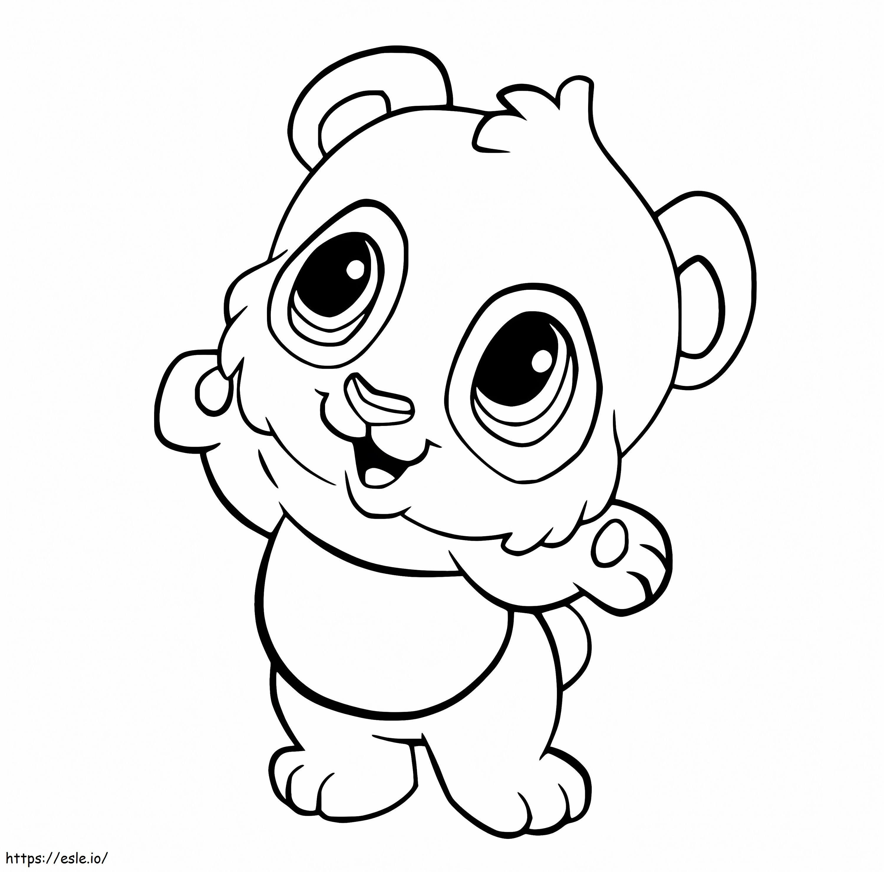 Baby Panda värjäykseen värityskuva