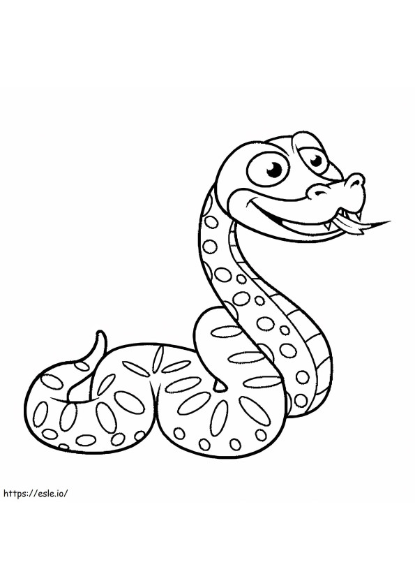 Zabawny Python kolorowanka