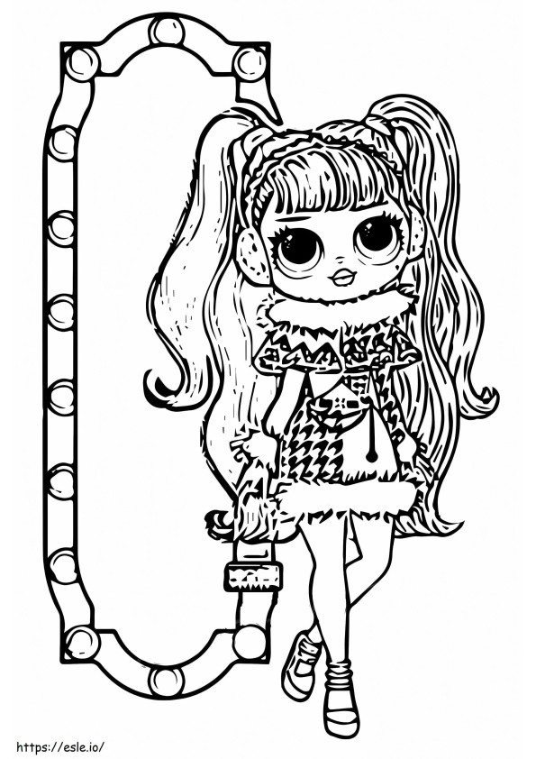 Dollie Winter Disco LOL OMG coloring page