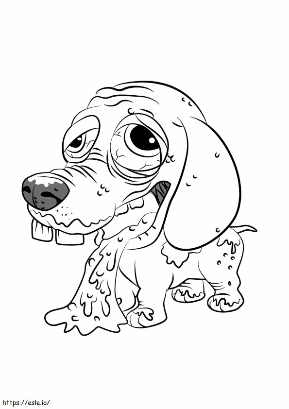 Beagle vomitando Tienda de mascotas Ugglys para colorear