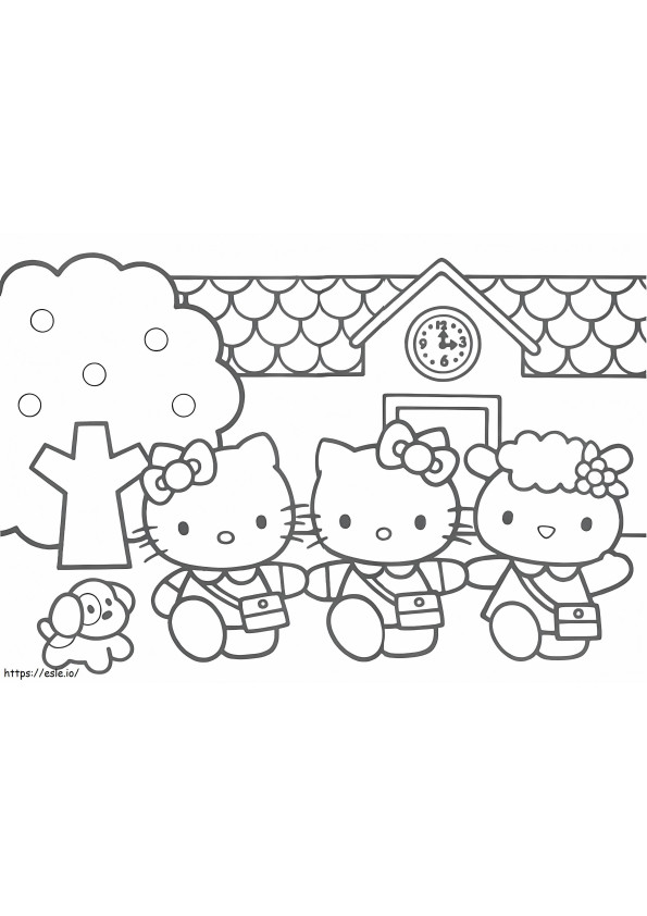 Hello Kitty și prieteni de colorat
