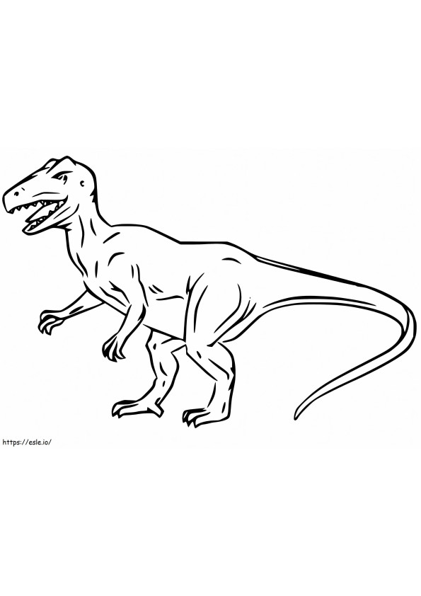 簡単アロサウルス ぬりえ - 塗り絵