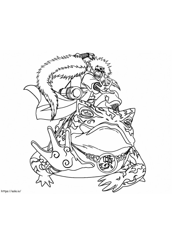 Coloriage Incroyable Jiraiya en grenouille à imprimer dessin