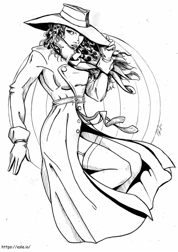 Cool Carmen Sandiego coloring page