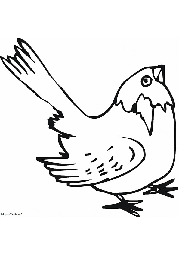 Funny Sparrow coloring page