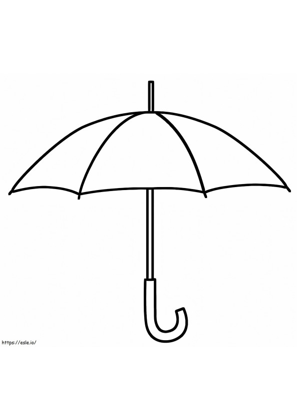 Normaali sateenvarjo 1 värityskuva