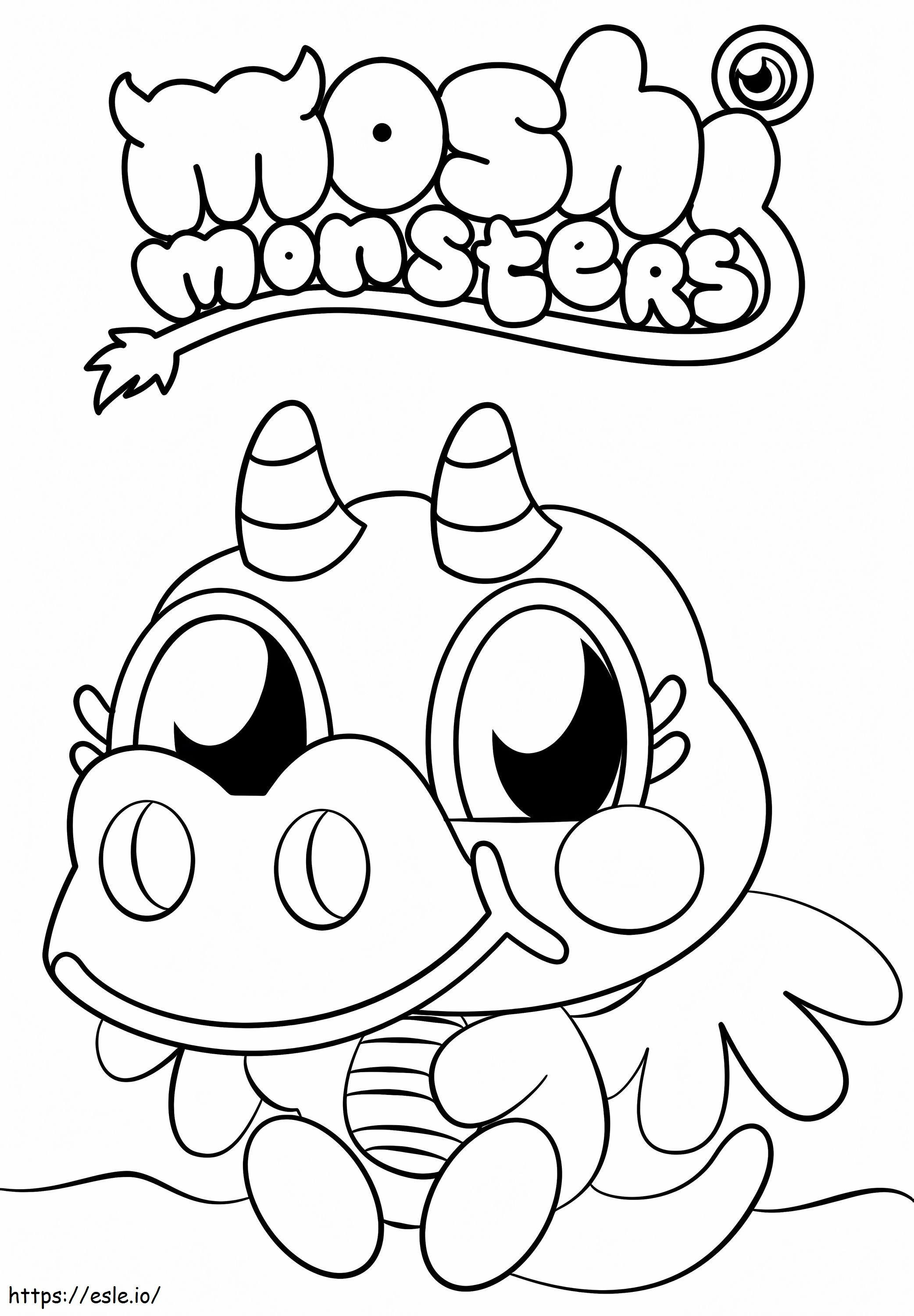 Moshi Monsters Burnie coloring page