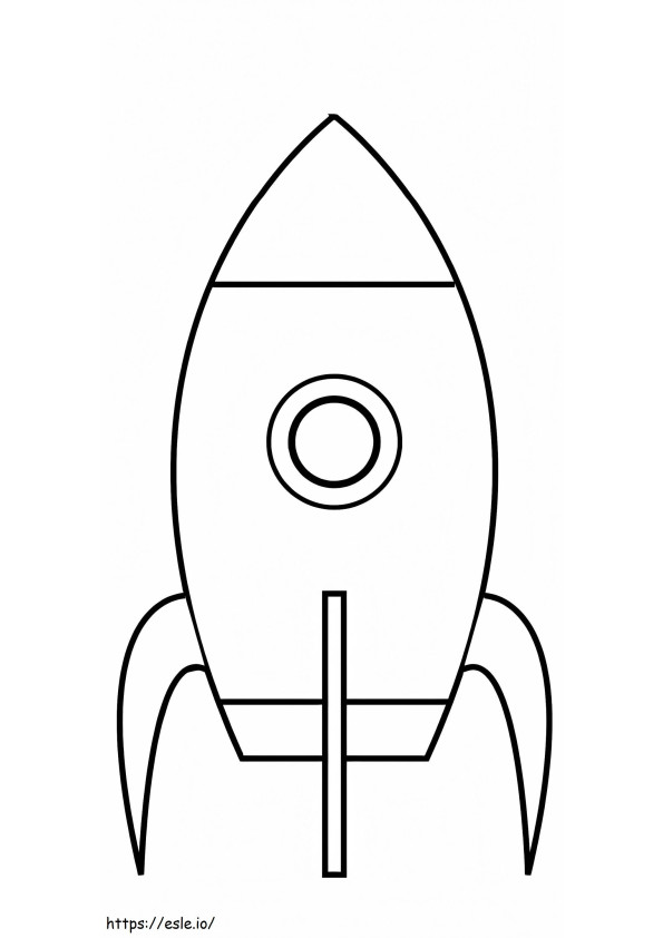 Yksinkertainen raketti värityskuva