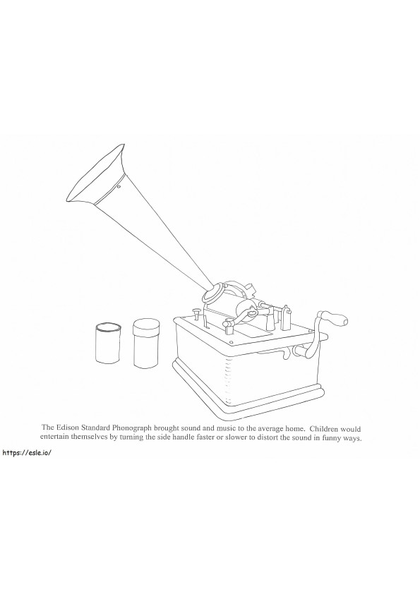 Phonograph 5 coloring page
