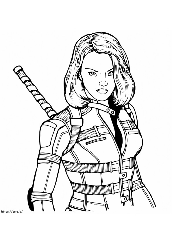 Angry Black Widow coloring page