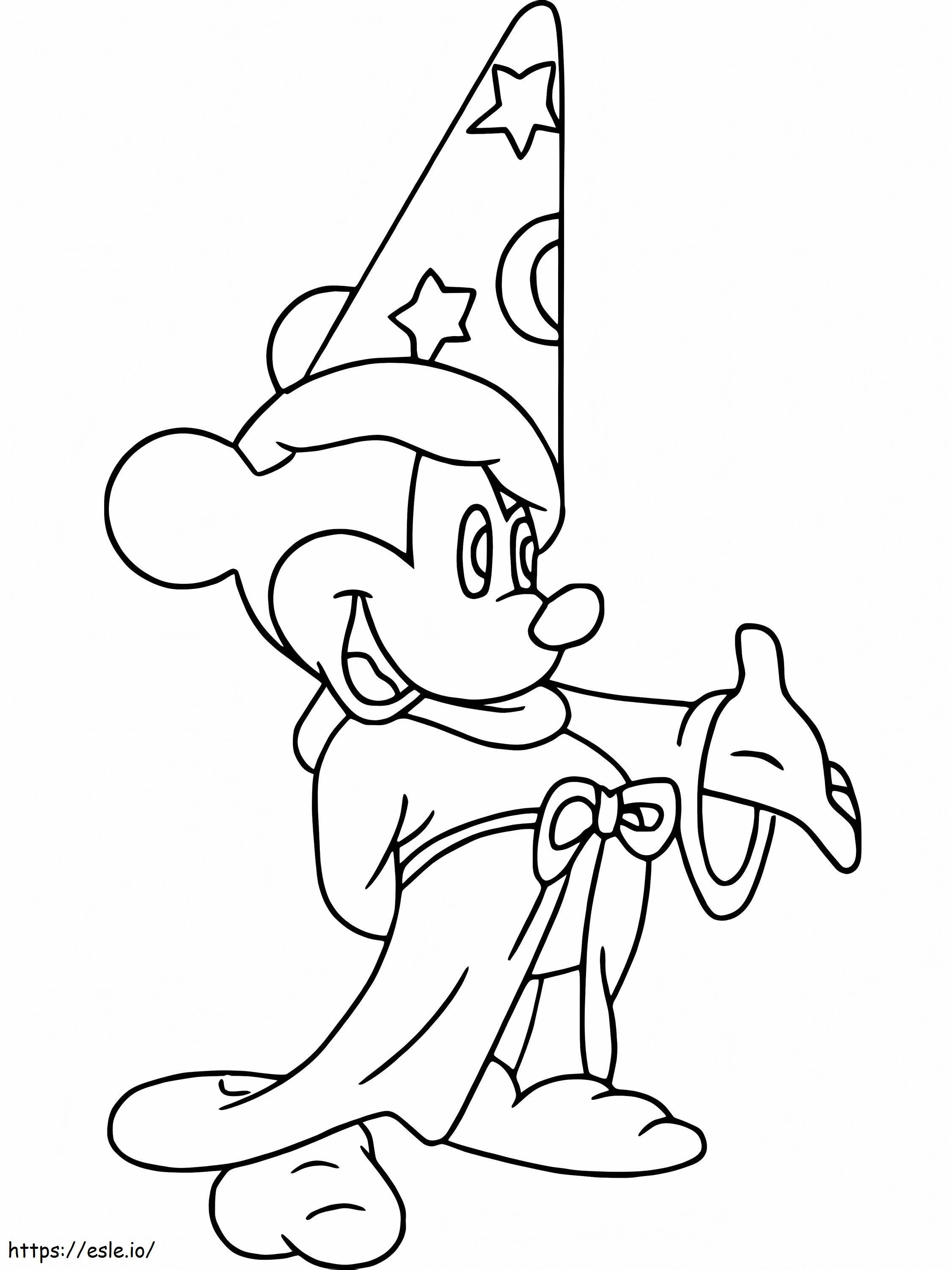 Fantasia Wizard Mickey para colorir