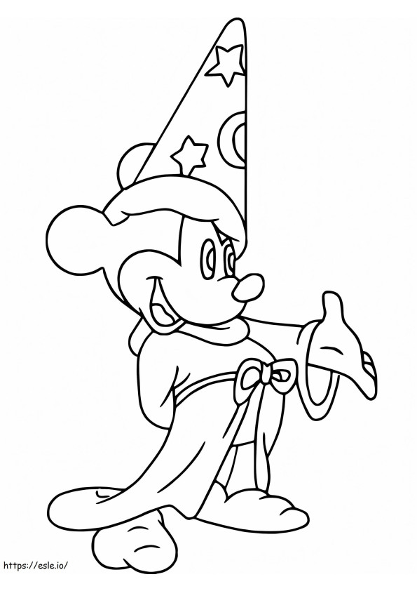Fantasia Wizard Mickey coloring page