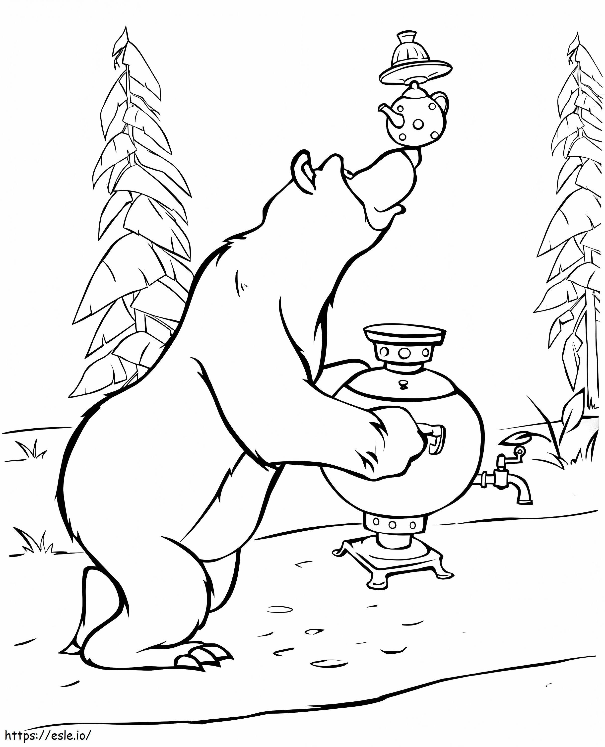 Bear In Masha coloring page