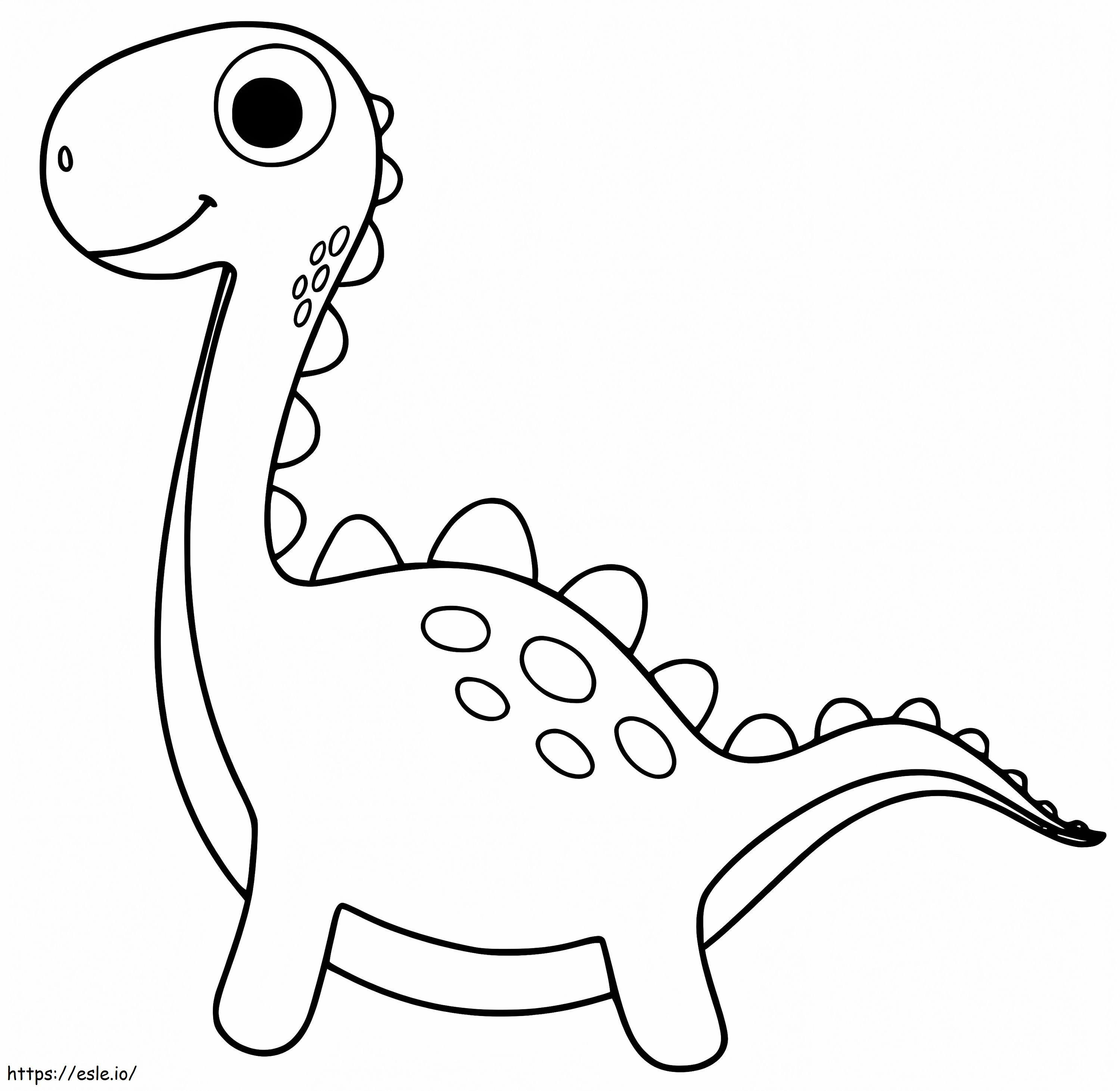 Dinossauro fácil para colorir