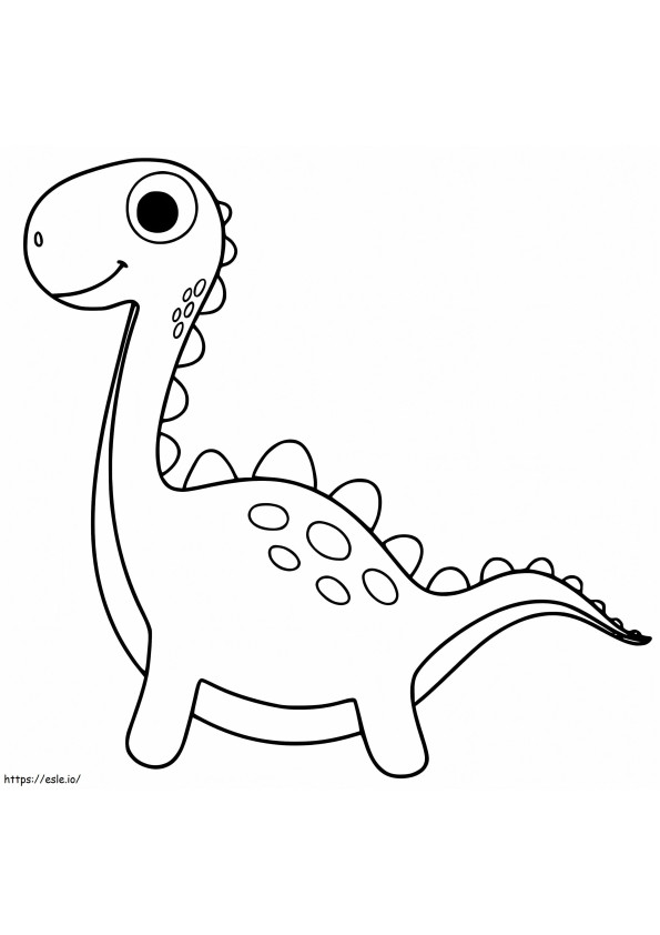 Dinosaurio fácil para colorear