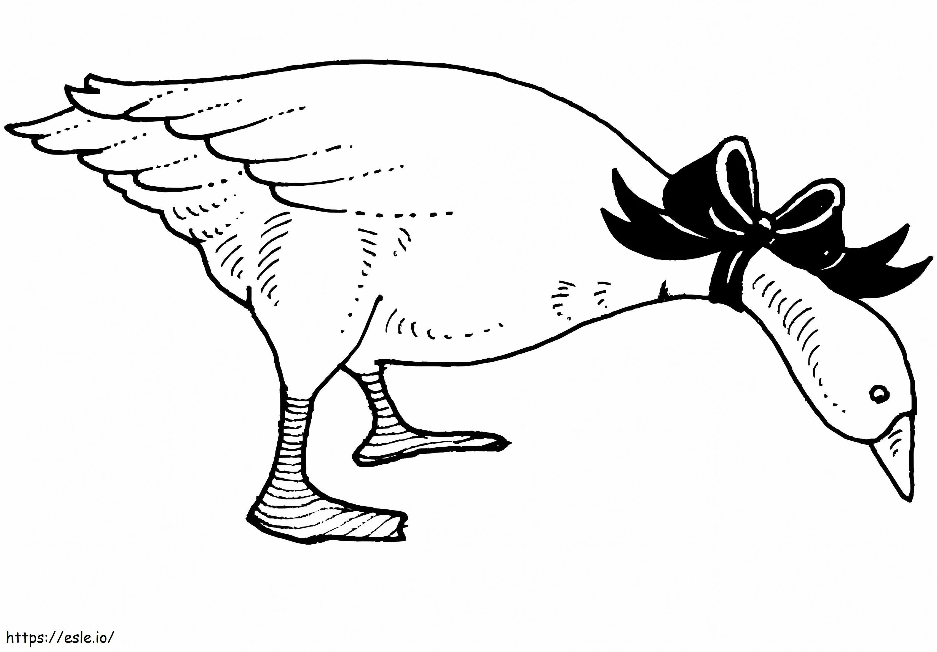 Goose 3 coloring page