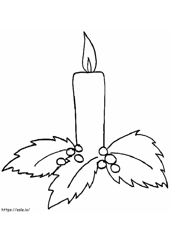 Christmas Candle 5 coloring page
