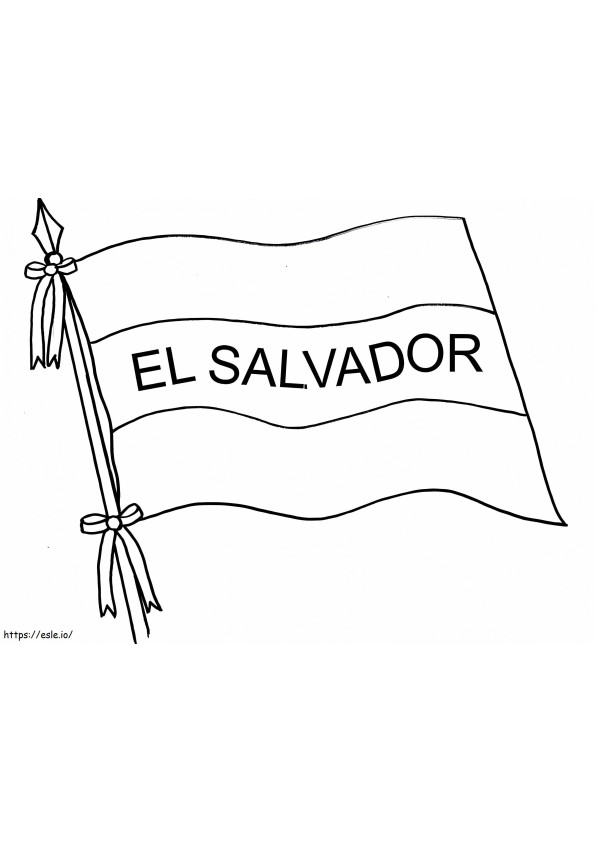 Vlag Van El Salvador kleurplaat