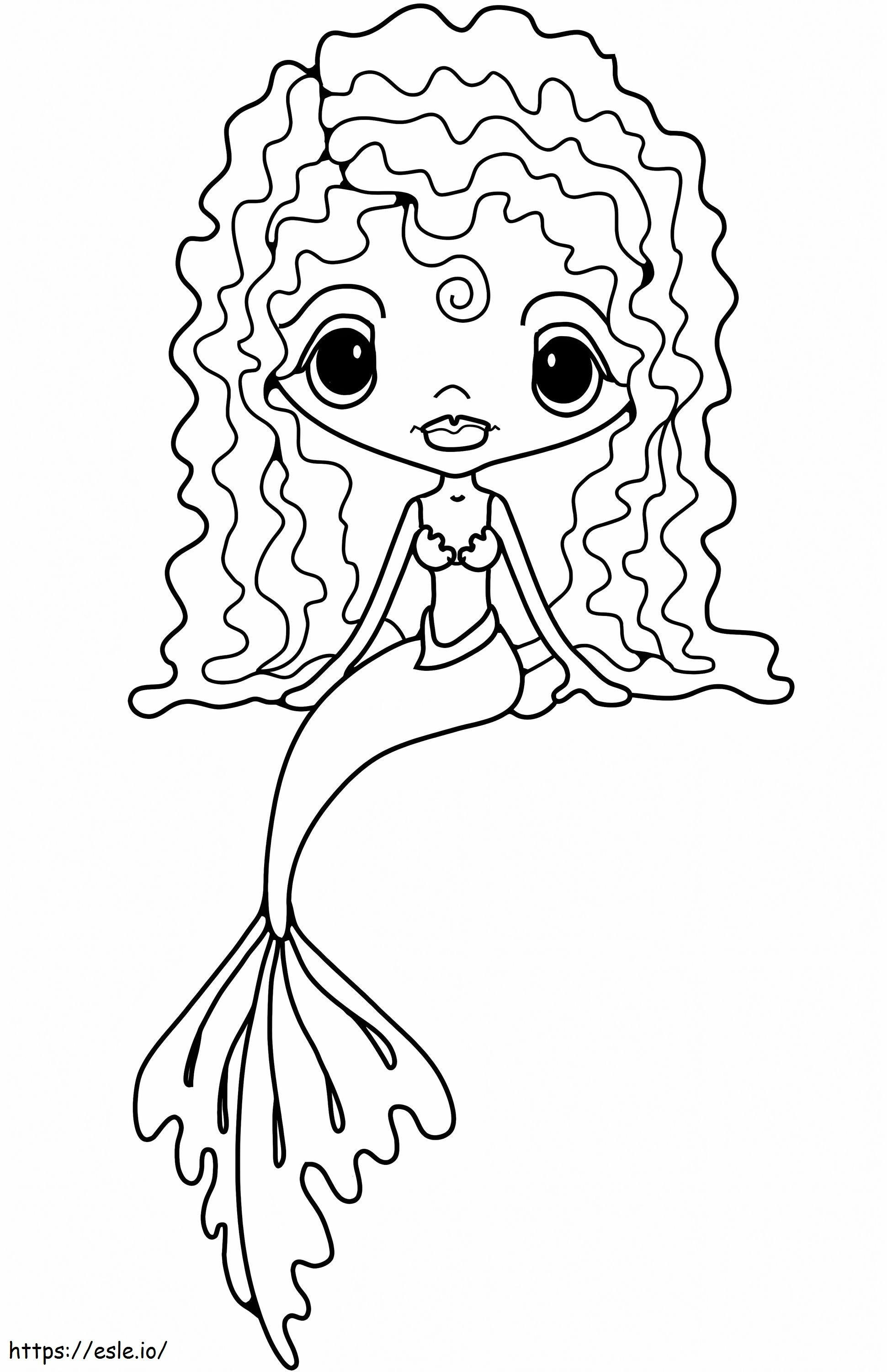 Lovey Mermaid coloring page