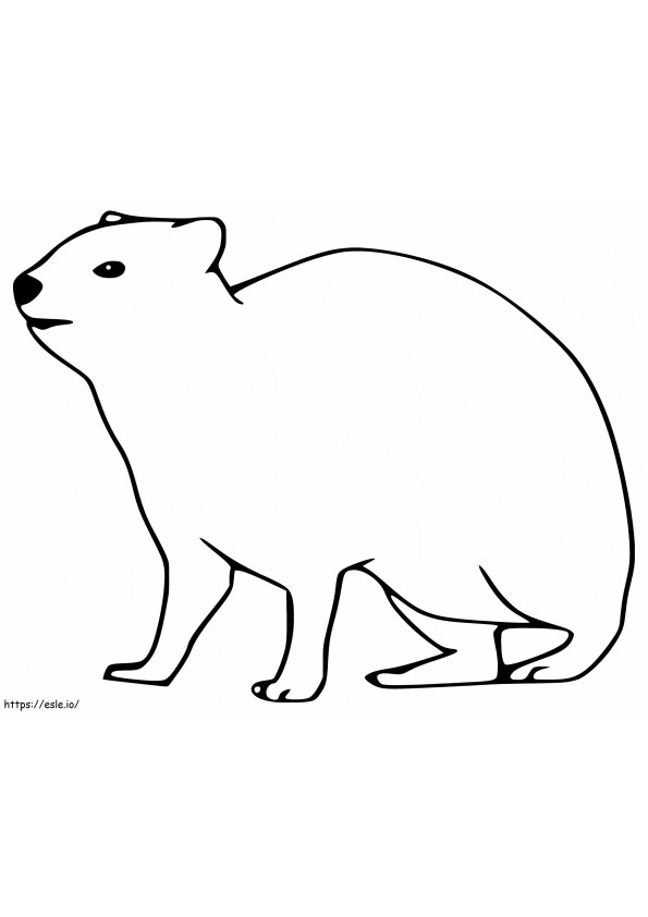 Easy Hyrax coloring page