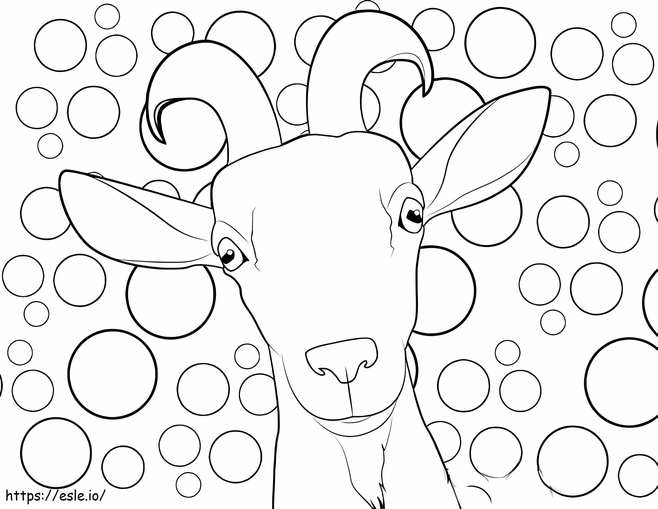 Goat Head coloring page
