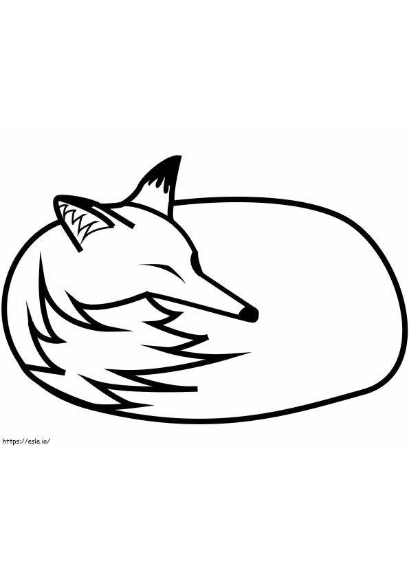 Schlafender Fuchs ausmalbilder