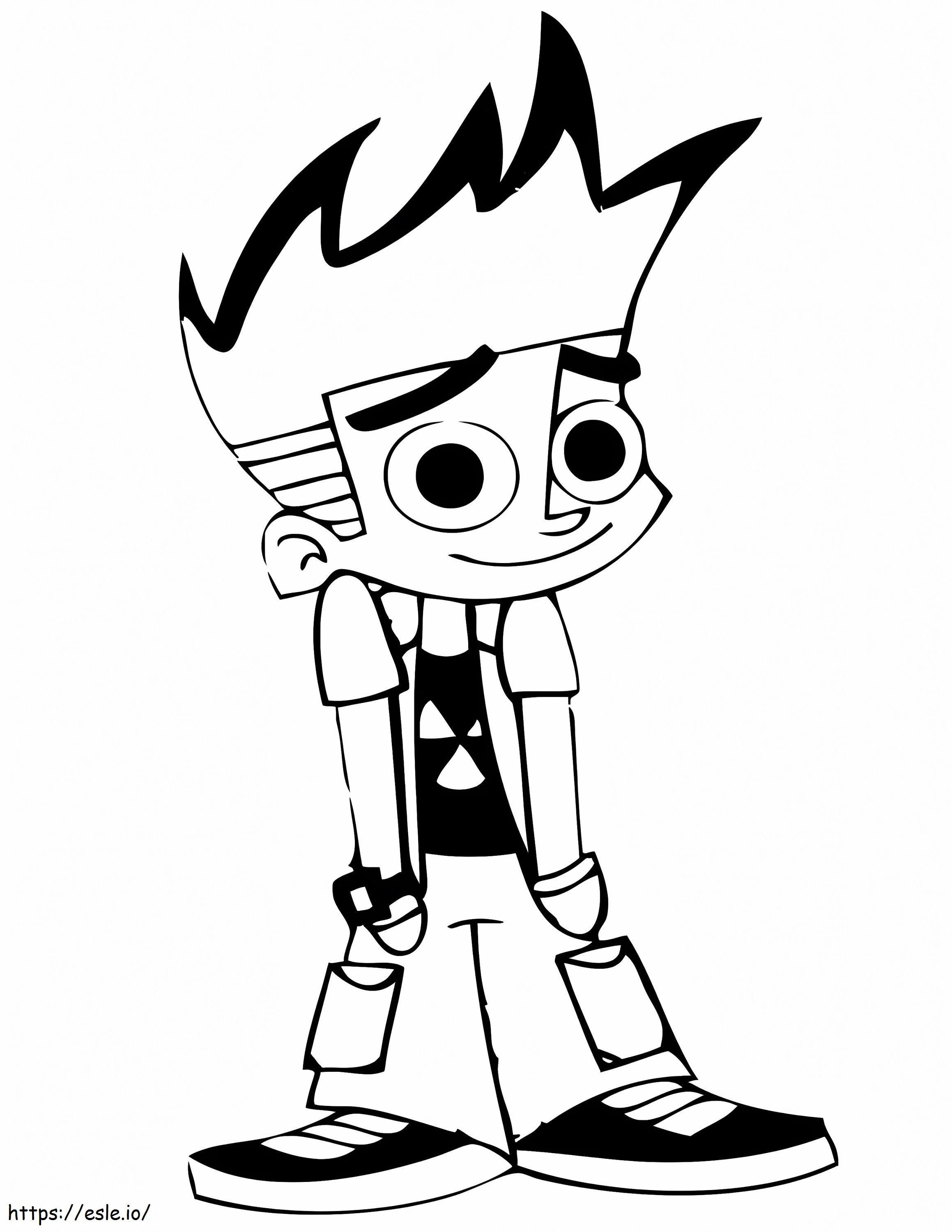 Funny Johnny Test coloring page
